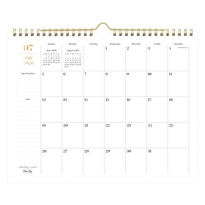 2026-2027 Blue Sky Wirebound Elevated 8.75 x 11 Academic Monthly Wall Calendar, Assorted Colors (159114)