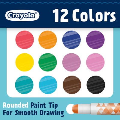 Crayola Acrylic Paint Doodle Sticks, Assorted Colors, 12/Pack, 2/Bundle (BIN546213-2)