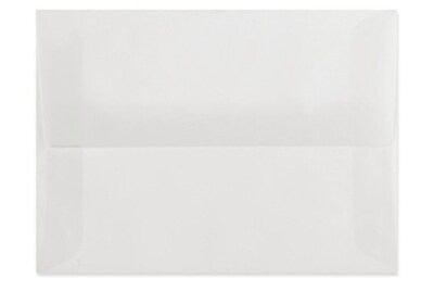 LUX® 30lb 5 1/2x8 1/8 Square Flap Envelopes W/Glue; Clear Translucent, 1000/BX
