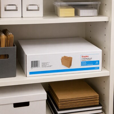 Staples® Reinforced Classification Folder, 3/4" Expansion, Letter Size, Kraft, 50/Box (ST831123/831123)