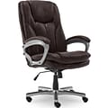 Serta Executive Ergonomic Faux Leather Executive Big & Tall Chair, 350 lb. Capacity, Roasted Chestnu