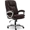Serta Executive Ergonomic Faux Leather Executive Big & Tall Chair, 350 lb. Capacity, Roasted Chestnu