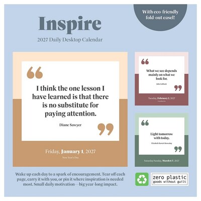 2027 TF Publishing 5.25" x 5.25" Daily Day-to-Day Calendar, Multicolored (27-3012)