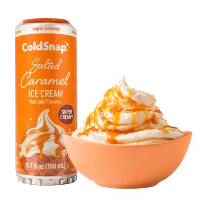 ColdSnap Premium Salted Caramel Ice Cream Mix, Single Serve Pods, 12 Pods/Pack, COLDSNAP MACHINE REQUIRED (600040)