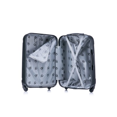 InUSA Pilot 20" Hardside Carry-On Suitcase, 4-Wheeled Spinner, TSA Checkpoint Friendly, Black (IUPIL00S-COA)