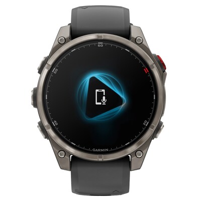 Garmin Fenix 8 Pro Multisport Smart Watch, GPS, 47mm, Titanium Case, Graphite/Black, Silicone Band (GRM0319810)