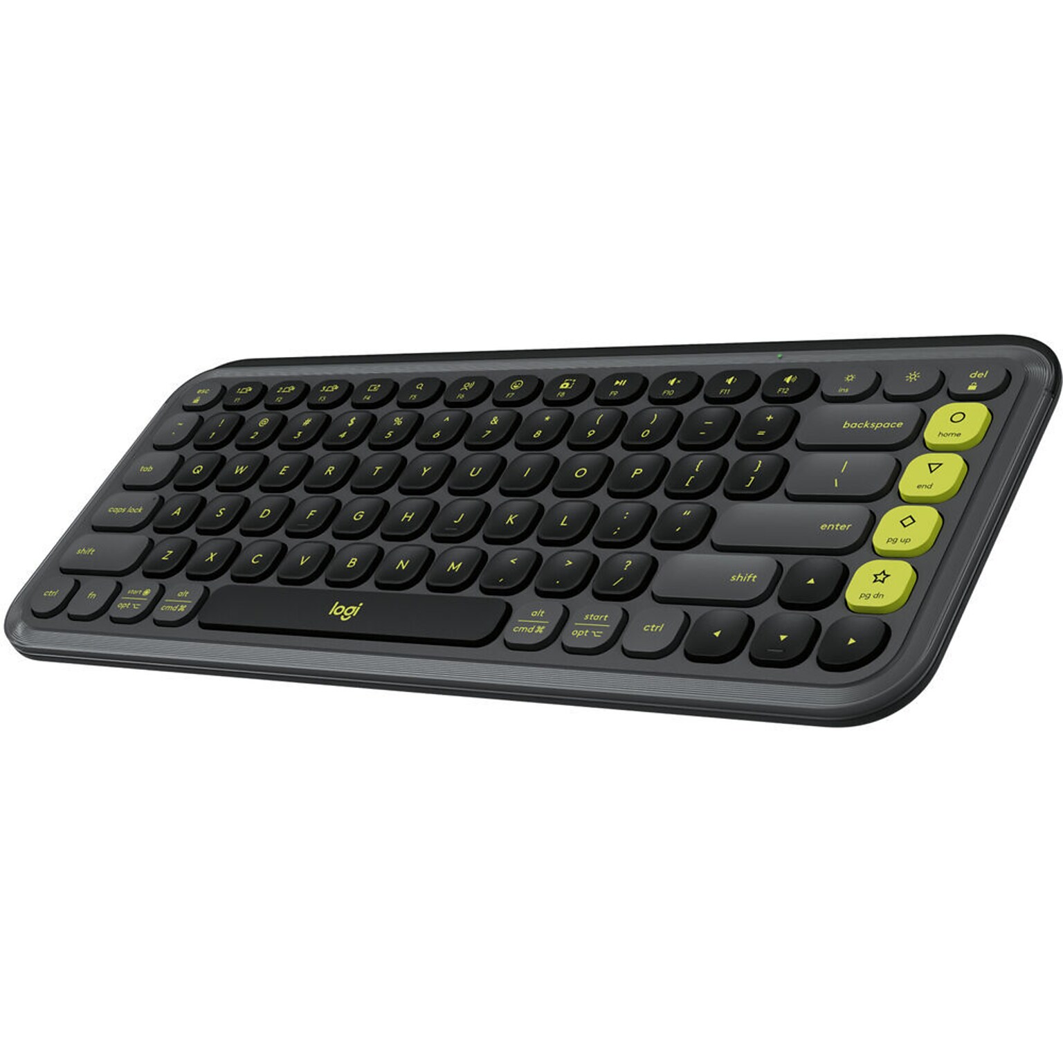 Logitech POP Icon Keys Wireless Ergonomic Keyboard, Graphite/Green (920-013143)