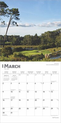 2025 BrownTrout Golf Courses 12" x 12" Monthly Square Wall Calendar (9781975477097)