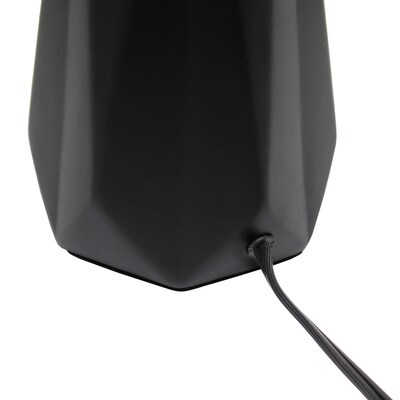 Simple Designs Ceramic Prism Table Lamp, Black (LT2082-BLK)