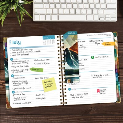 2026-2027 Excello Brands 8.5 x 11 Academic Weekly & Monthly Planner, Paperboard Cover, Lake View (FSHN-AY26-8511-82)