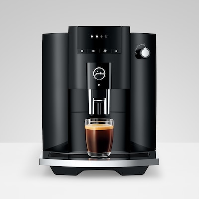 JURA E4 2-Cups Coffee & Espresso Machine Combination, Piano Black (15466)