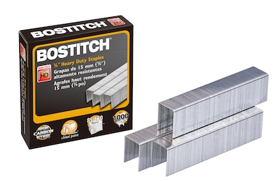 Bostitch Premium Heavy Duty Staples, 0.63 Leg Length, 1000/Box (SB355/8-1M)