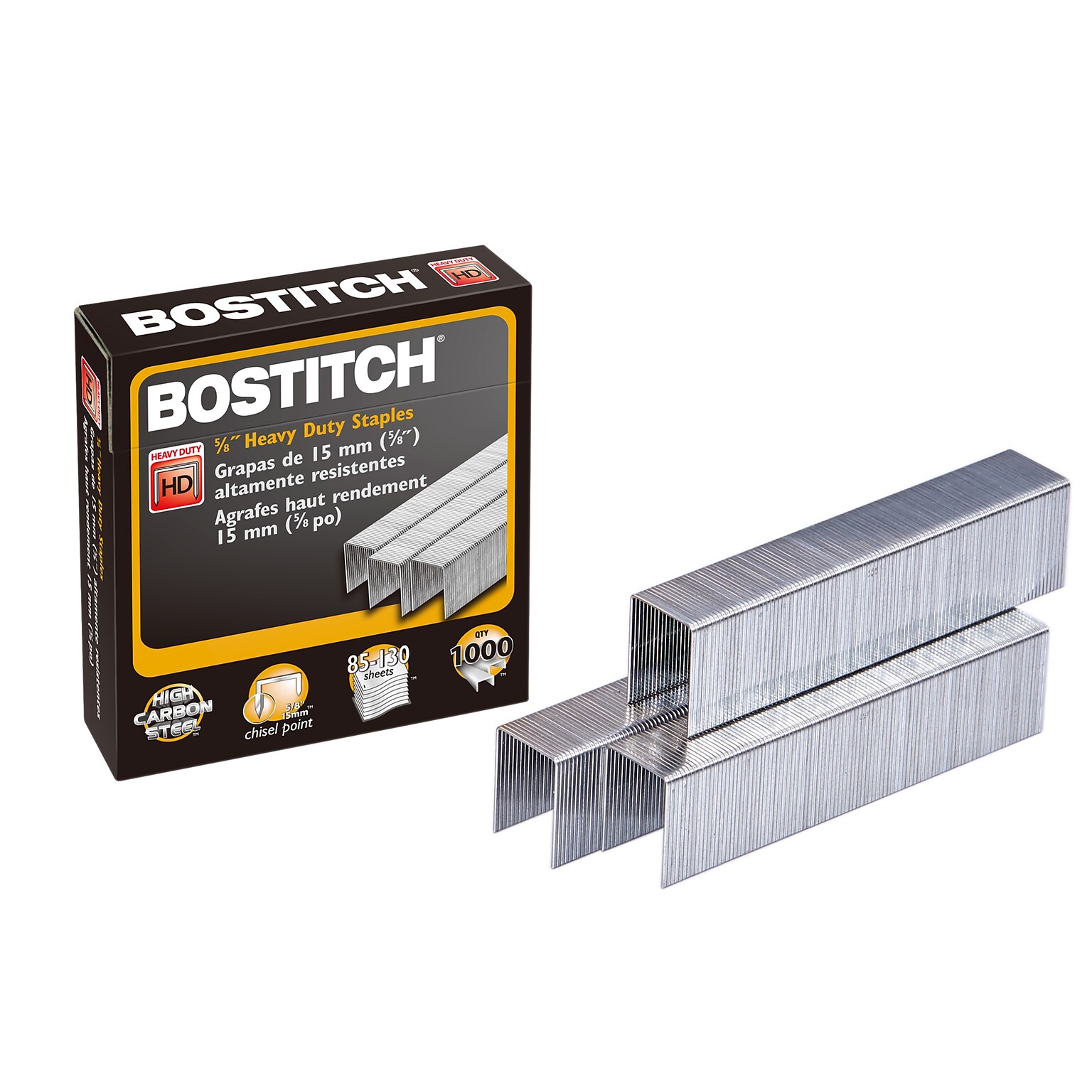 Bostitch Premium Heavy Duty Staples, 0.63 Leg Length, 1000/Box (SB355/8-1M)