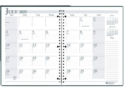 2023-2024 House of Doolittle 8.5 x 11 Academic Monthly Planner, Bright Blue (26308-24)