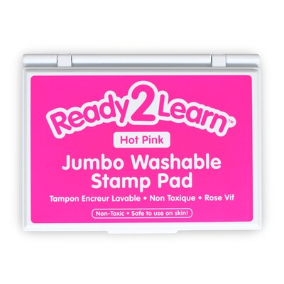Ready 2 Learn Jumbo Washable Stamp Pad, Foam, 6.2L x 4.1W, Hot Pink (CE-10034)