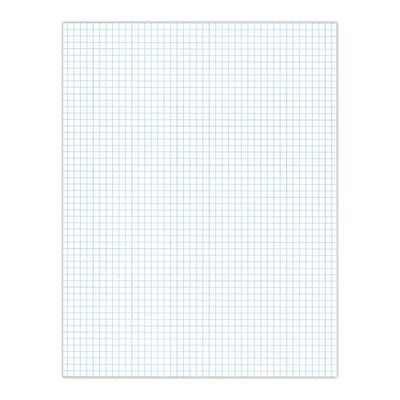 Roaring Spring Paper Products Graph Pad, 8.5 x 11, Graph Ruled, White, 50 Sheets/Pad, 72 Pads/Carton (95161CS)