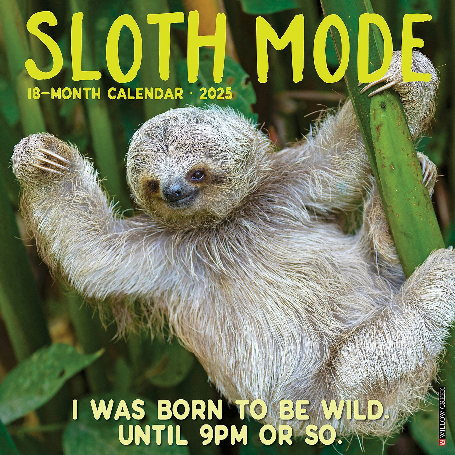 2025 Willow Creek Sloth Mode 12 x 12 Monthly Wall Calendar (44933)