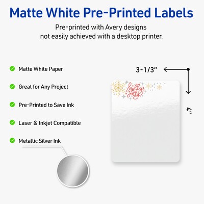 Avery Rectangle Multipurpose Labels, 4 x 3-1/3, White, 40/Pack (19479370429)