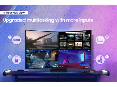 Samsung Odyssey Ark 2nd Gen. 55" Curved 4K Ultra HD 165Hz QLED Gaming Monitor, Black (LS55CG970NNXGO)