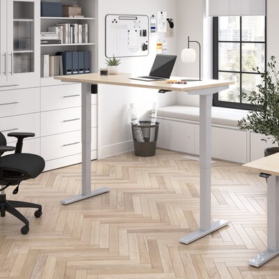Bush Business Furniture Move 40 Series 60W Electric Adjustable Standing Desk, Natural Elm/Cool Gray