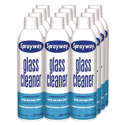 Sprayway Glass Cleaner, 19 oz. Aerosol Spray, Fresh, 12/Carton (CGCSW050)
