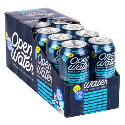 Open Water Sparkling Water Tallgirl Can, 16 oz., 12/Pack (220-02696)