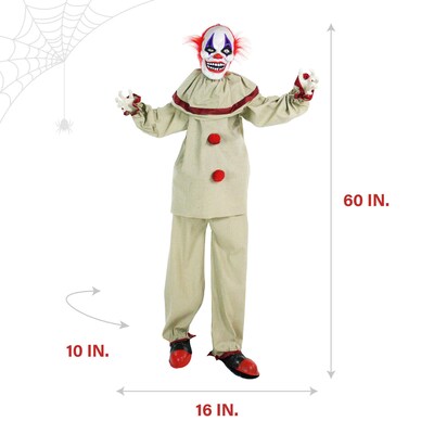 Haunted Hill Farm Life-Size Animatronic Clown (HHCLOWN-4FLSA)