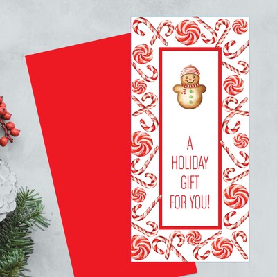 Great Papers! Peppermint & Candy Cane Holiday Money Cards Stationary Kit, 12/Pack (2025047)