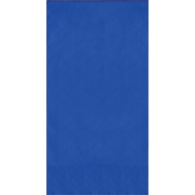 Creative Converting Touch of Color Guest Towels, 3-ply, Cobalt Blue, 192/Carton (953147)