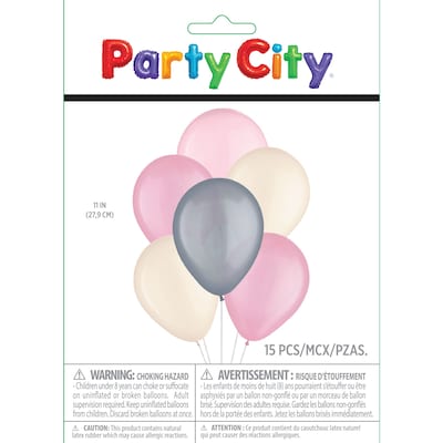 Party City Color Mix Balloons 11 Latex, Boho Warm, 15/Pack (AM111921)