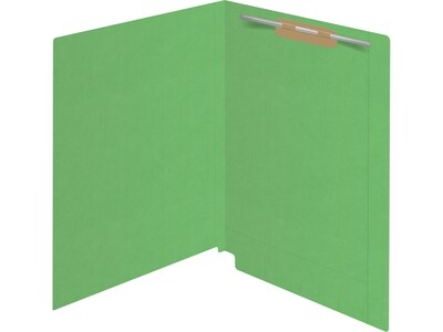Medical Arts Press Kardex Match Reinforced End Tab File Folder, Straight Cut, Letter Size, Green, 50/Box (S-09483-GRN)