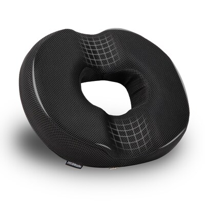 Mind Reader Donut Pillow Seat Cushion with Air-Cloud Technology, Black (DOSEAT-BLK)