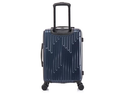 InUSA Drip 22.44" Hardside Carry-On Suitcase, 4-Wheeled Spinner, Blue (IUDRI00S-BLU)