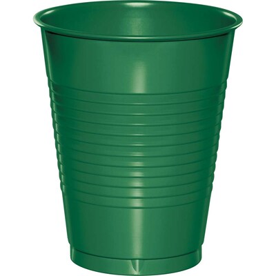 Creative Converting Touch of Color Plastic Cups, Emerald Green, 240/Carton (28112081)
