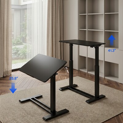 FlexiSpot H7 Pro Adjustable Side Table, 27.6" x 15.8", Black (H7B-PRO-2816)