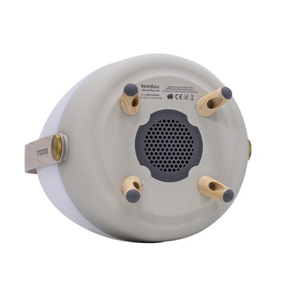 Kooduu Lite Up Play Mini 11.75" LED Speaker Lamp with USB Port, Sand (1202-12)