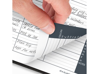 2025 AT-A-GLANCE 8.5" x 11" Calendar Year Daily Appointment Book, Faux Leather Cover, Black, 2/Set (70-212-05-25)