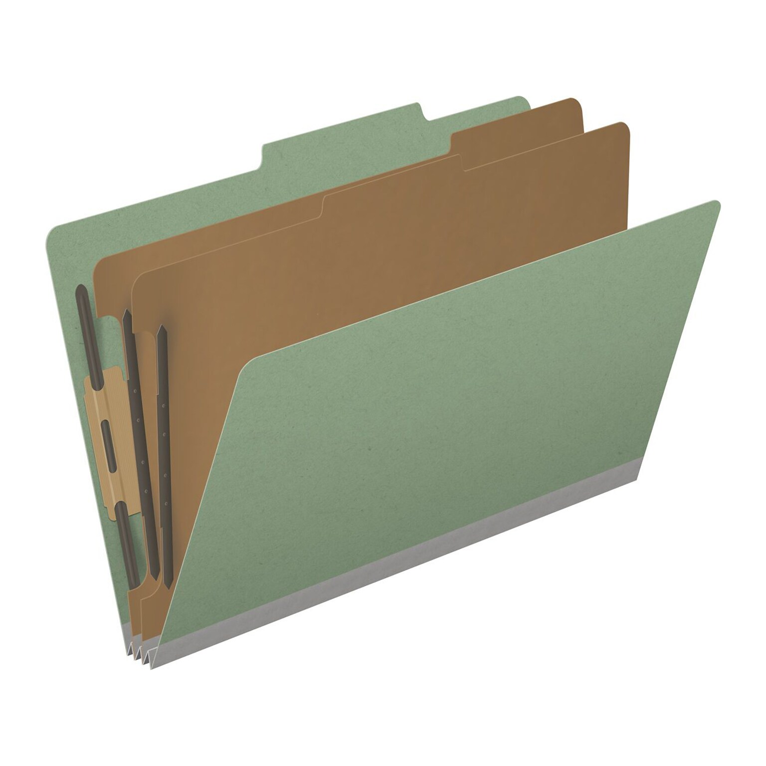 Medical Arts Press Pressboard Classification Folder, 2 Dividers, 2 Expansion, Legal Size, Green, 10/Box (DV-T52-26-3AGN)