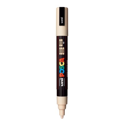POSCA PC-5M Water Based Paint Marker, Medium Bullet Tip, Beige, 3/Pack (UBCPC5MBEIGE-3)