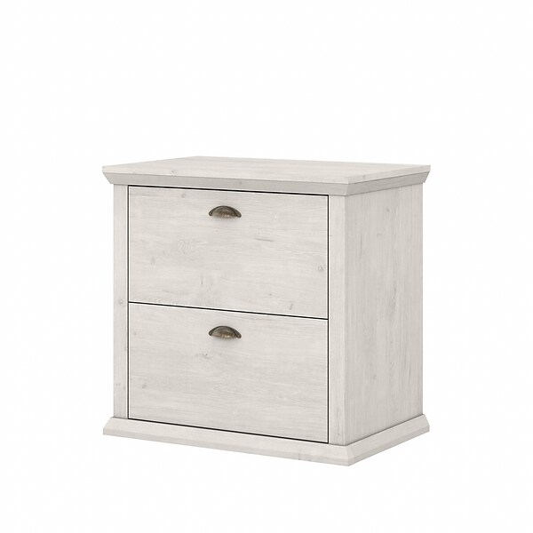Bush Furniture Yorktown 2-Drawer Lateral File Cabinet, Letter/Legal, Linen White Oak, 30.98 (WC40480-03)