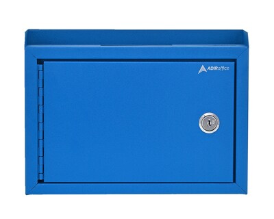 AdirOffice Multipurpose Drop Box with Suggestion Cards, Medium, Blue (631-02-BLU-PKG)