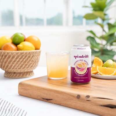 Spindrift Island Punch Flavored Sparkling Seltzer Water, 12 oz., 24 Cans/Carton (SDR14247)