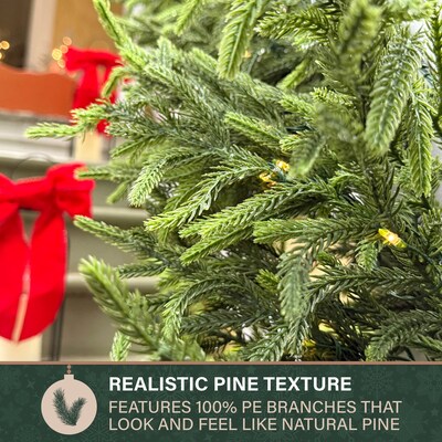 Fraser Hill Farm 9' Real Feel Pre-Lit Artificial Christmas Garland (FFRF108G-5MGR)