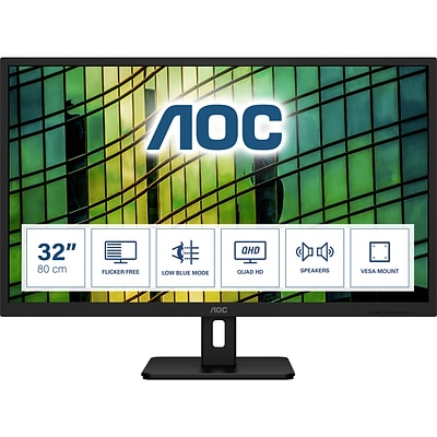 AOC 31.5 LED Monitor, Black (Q32E2N) | Quill