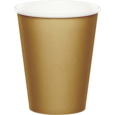 Creative Converting Touch of Color Paper Cups, Glittering Gold, 240/Carton (56103B)