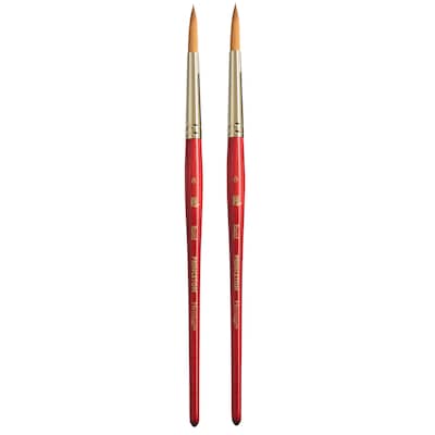 Princeton Heritage Short Handle Watercolor Synthetic Round Brush, 2/Pack (PBXP4050R8-2)