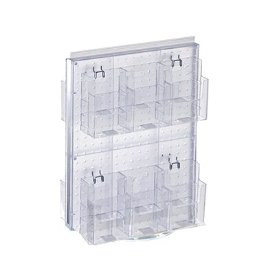 Azar Brochure Holder, Freestanding, Clear Acrylic (700630-CLR)
