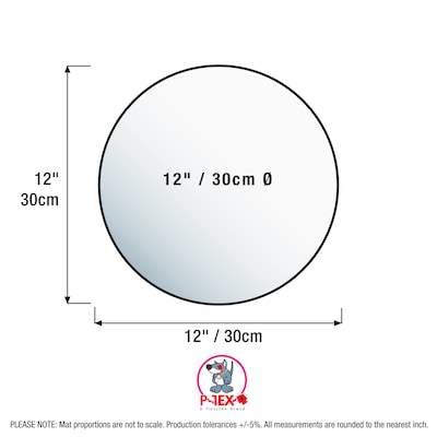 Floortex P-Tex Anti-Microbial Pet Mat, 12" Diameter, Fresh Mist, 2/Pack (FPPET30RV2)