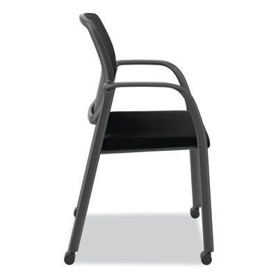 HON Nucleus Series Recharge Fabric/Mesh Guest Chair, Black (HONNR6FMC10P71)