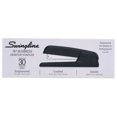 Swingline 747 Business Desktop Stapler, 30-Sheet Capacity, Black (74741)